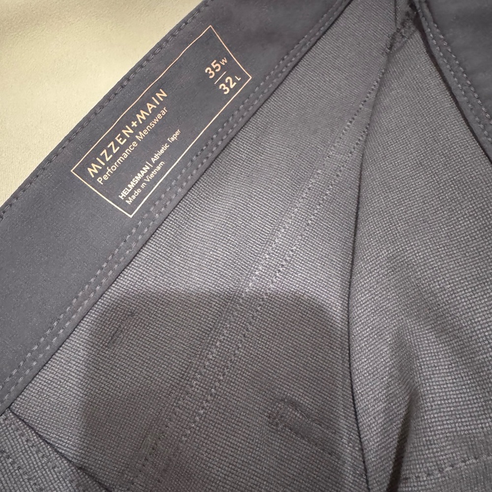 Mizzen+Main Gray Performance Dress Pants